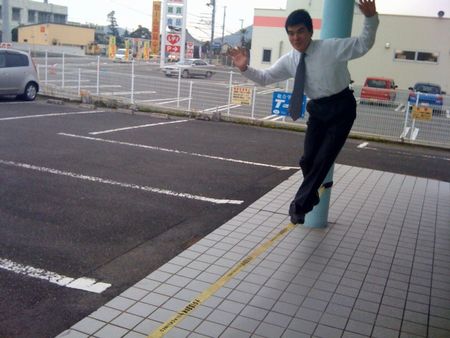 スラックラインのあるオフィス